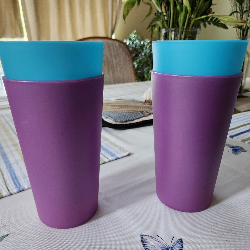 Colorful Big Cups, set of 4